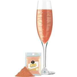 Twinkle my Drink® Rose Gold Deluxe Edible Glitter for Drinks & Cakes | For Valentines Day Decorations, Baby Shower, Celebration | Edible Cocktail Glitter | 5g 25 Servings