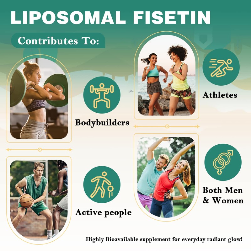 Liposomal Fisetin and Quercetin 1200 mg - 60 Soft Gel