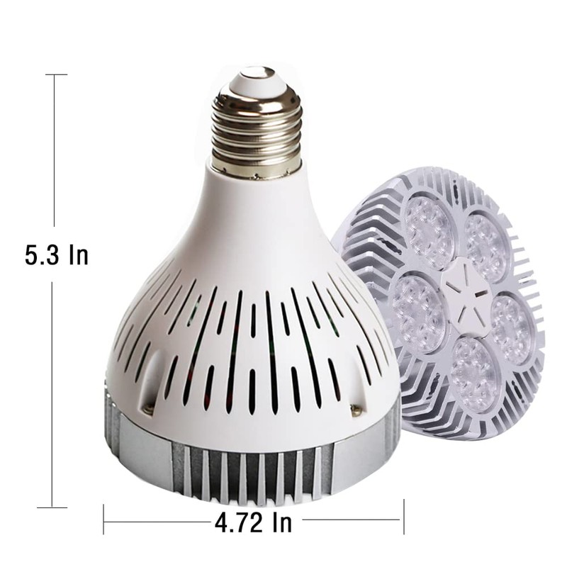 LEDHOLYT 45W PAR38 30pcs LEDs Warm White Spotlight Bulb E27