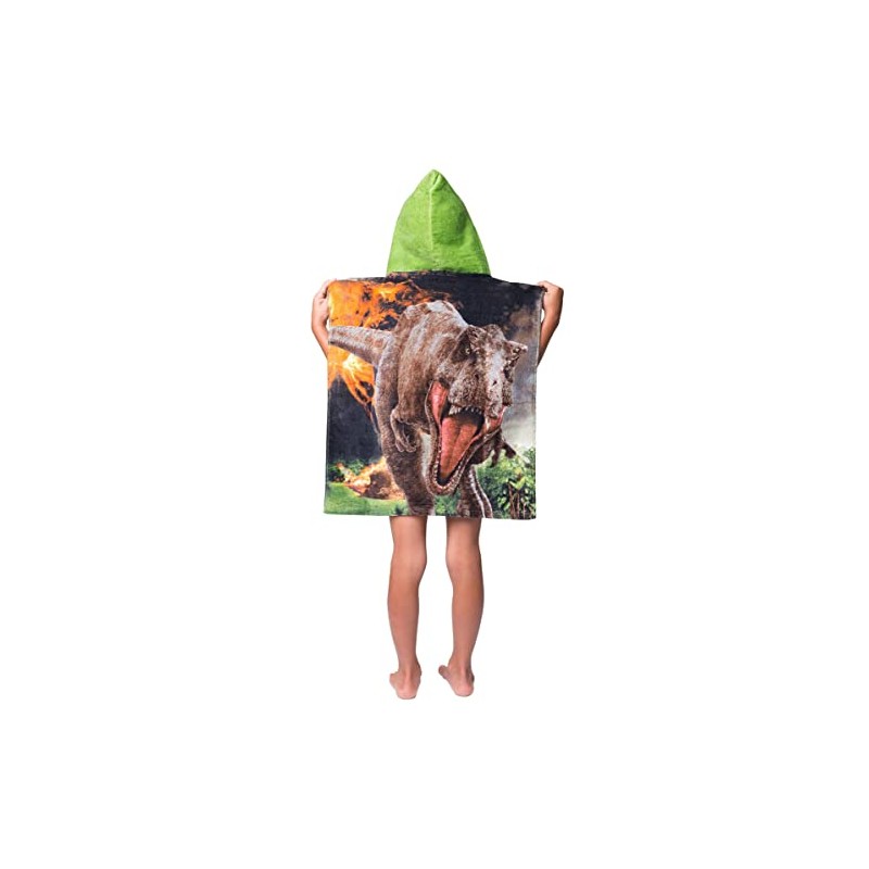 Jerry Fabrics Jurassic World Bath Poncho Hooded Bath Towel Beach