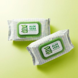 Nature Republic (현대Hmall)네이처리퍼블릭 1+1 수딩 앤 모이스처 알로에베라 클렌징 티슈 (총 160매) (NowhereHmall) Nature Republic 1+1 Soothing and Moisture Aloe Vera Cleansing Tissue (Total 160 Sheets)