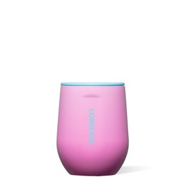 Corkcicle Classic Stemless - Insulated Wine Tumbler - Keeps Drinks Cold 6 Hours - Triple-Insulated Stainless Steel - Spill-Resistant - Summer Drinkware Gift - Keeps Drinks Ice Cold - 12 oz - Pink Pop
