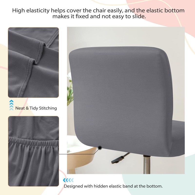 Gollense Bar Stool Covers Set of 4 Stretch Pub Counter