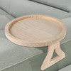 Natural Pine Wood Sofa Side Tables Waterproof Round Portable and