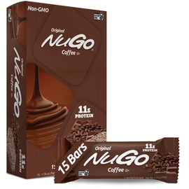 NuGo NuGo Protein Bar, Coffee, 11g Protein, Gluten Free, 15 Count