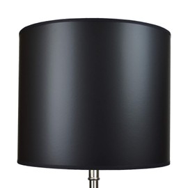 FenchelShades.com 12" Top Diameter x 12" Bottom Diameter 10" Height Paper Drum Lampshade Spider Attachment (Paper Black with Gold)