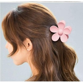 Cute Matte Non-Slip Claw Clips for Women - Large and Medium Hair Claws Jaw Clips for Thick and Thin Hair (Pink, One size)