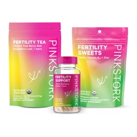 Pink Stork Fertility Bundle - Fertility Tea and Fertility Supplements for Women, Prenatal Vitamins with Ashwagandha, Inositol, Vitex and Folate to Help Support Hormone Balance for Women