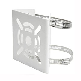 SAMIKAGO Security Camera, Mounting Hardware, Easy Installation, Pole, Square Column, Round Pole, Surveillance Camera, Bracket, Housing, Stand, White (Single Item)