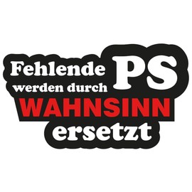 Car Sticker Missing PS Will Be Replaced by Madness JDM Tuning Motorcycle Truck Sticker Bomb Approx. 11 x 6 cm