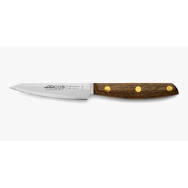 Arcos Serie Nordika - Spelucchino Coltello per sbucciare - Acciaio Inossidabile NITRUM - Lama di 100 mm - Manico in legno Ovengkol FSC naturale al 100% - Confezione riciclata al 100%