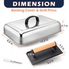 Joyfair Basting Cover with Grill Press, 13 Inch Rectangular Cheese