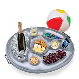 Gearplex Drink Floaties for Pool, Hot Tub Accessories for Adults | Pool Drink Holder Floats, Floating Drink Holder for Pool, Swimming Pool Accessories for Adults, Pool Drink Floats. Free Beach Ball