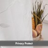 MIULEE Decorative Sheer Curtains with Embroidered Leaf Pattern for Living