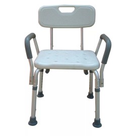 mds Spa Bath Tub Bathtub Shower Chair Seat Bench -White Bath Bench with arms