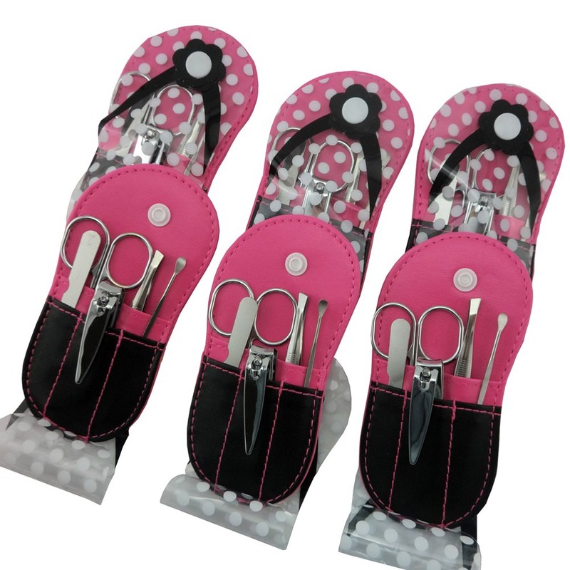 Spove Shoe Polka Dot Flip Flop Design Manicure Kit Shape
