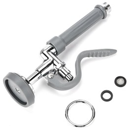TCEUMIK Pre Rinse Sprayer Pull Down Spray Valve with Handle Grip Assembly Replacement Kit for Commercial Restaurant Industrial Sink Faucets 1.42 GPM High-Pressure Head Dish Sprayer Nozzle Chrome