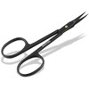Cuticle Scissors Black with Tower Tip - Stainless Steel -