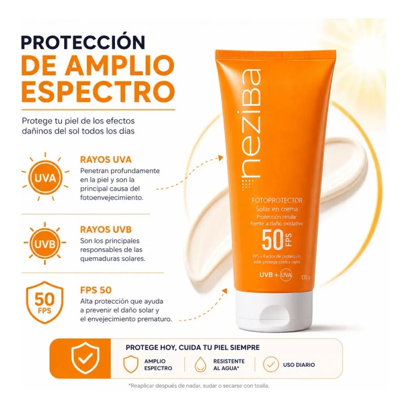 Protector Solar En Crema Neziba Fps 50 Niacinamida Uva/uvb