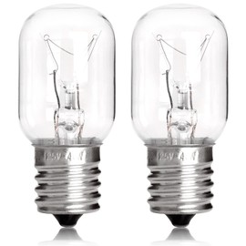 Belleone Microwave Light Bulb Fits for GE Kenmore Whirlpool LG Maytag Amana Microwave, 125V 40W Microwave Surface Light Bulbs Under Hood Replace for WB25X10030 8206232A, E17 Base, 2PCS