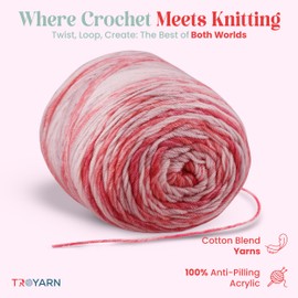 Royal Batik Ombre Yarn for Crocheting - Soft Yarn for Crocheting and Knitting - Rainbow Yarn - 100% Anti-Pilling Acrylic Crochet Yarn 1x140 gr (3- Skeins Pack) (3x383 yds) (10608)