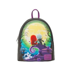 Loungefly The Nightmare Before Christmas Jack & Sally Doll Mini Backpack BLACK NONE