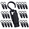 20 Pcs Super Strong Plastic Swivel Hanging Hooks, Curtain Clips,