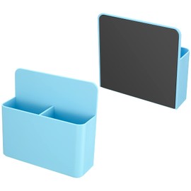 luvtree Blue Strong Magnetic Marker Holder/Dry Erase Pen Holder - Storage for Dry Erase Marker, Eraser, Bottle Opener, Remote Controls, Notes - Ideal for Magnetic Board, Fridge Door, and Locker