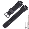 XBHSW Rubber Watch Band for Casio G-Shock G-Steel GST-B400-1AJF GSTB400-1A