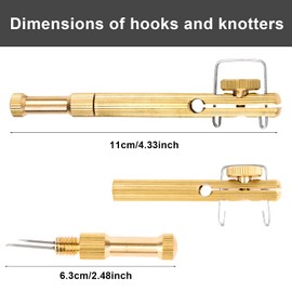 FREGITO Fishing Line Hook Knot Tying Tool, Copper, 1pcs