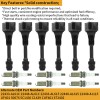 CNPAPC 6Pack Ignition Coil UF349 & Spark Plug For Nissan