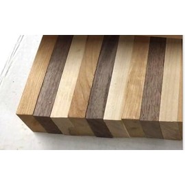 DIY Cutting Board Wood Kit, 15 Pieces, Black Walnut, Maple & Cherry, Multiple Sizes (3/4 inches x 2 inches x 15 inches)