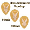 Clayton Ultem Gold Small Teardrop Guitar Picks - 1.20mm 3
