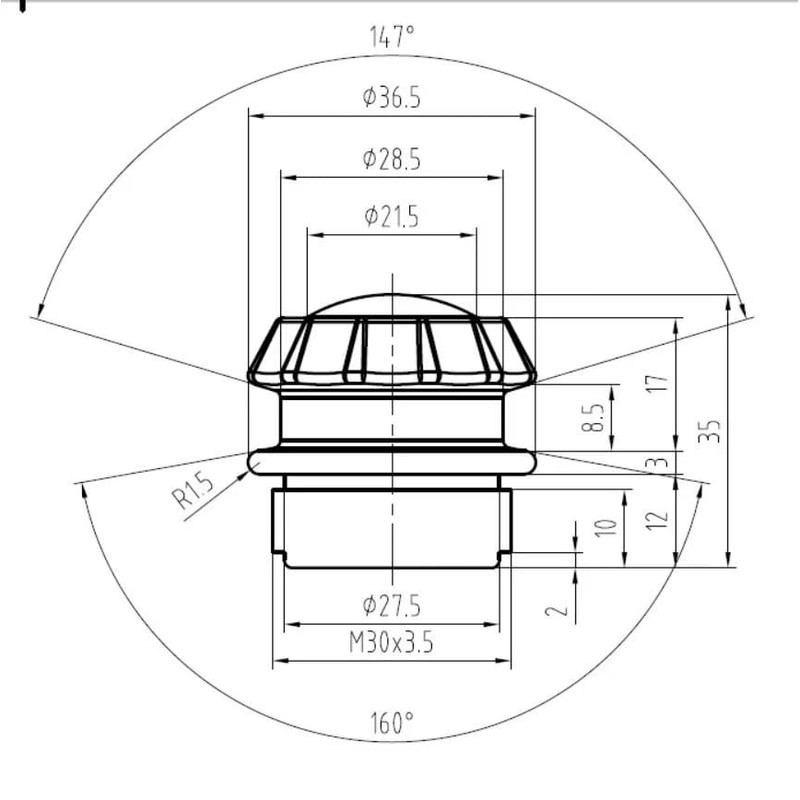 Clear Glass Replacement Top for Coffee Percolators - Transparent Knob