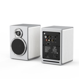 FiiO SA1 High-Fidelity Desktop Speaker. 31-Band PEQ, LDAC Bluetooth,20W2+5W2 Output, Phono Preamp, Wood Fiber Woofer, Aluminum-Magnesium Tweeter (White)