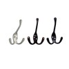 QCAA Premium Quality Coat Hat Hook with Three Prong, 4",
