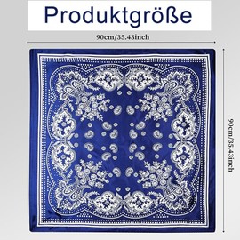 Pack of 2 Head Scarf Women, Silk Scarf, 90 x 90 cm, Silk Feel Scarf, Headscarf, Neckerchief, Women's Elegant Business Silk Scarf, Handkerchief Approach, Wrist Packaging, Polychrome, M