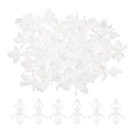 PATIKIL 60PCS PCB Board Isolation Column, Nylon Reverse Locking Circuit Board Clips Standoff Double Head Insulation Bracket Support Height 6.5mm /0.26"