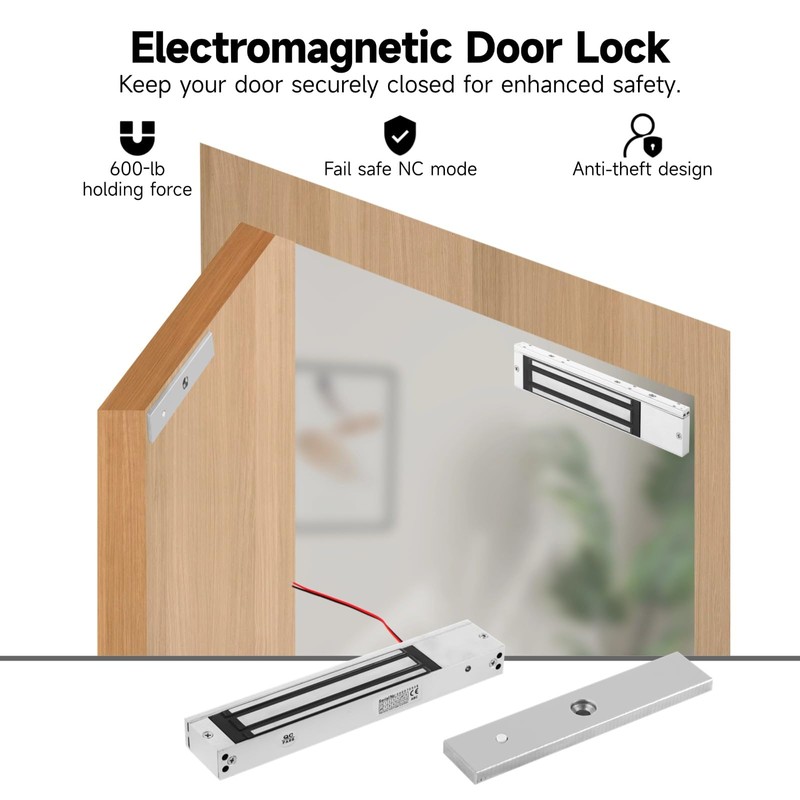 600lbs Electric Magnetic Lock - Waterproof Electric Magnetic Door Lock