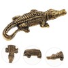 IWOWHERO Crafted Brass Crocodile Keychain Pet Alligator Charm Versatile Bag