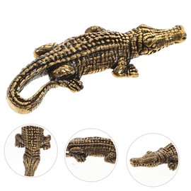 IWOWHERO Crafted Brass Crocodile Keychain Pet Alligator Charm Versatile Bag Pendant
