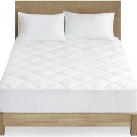 Extra Deep Quilted Mattress Protector Small Double Bed Size - Cotton Quilted Fitted Mattress Pad, Mattress Cover, UK Bed Mattress Topper (Small Double White)