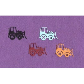 Unbranded BULLDOZER  # 2 construction die cuts scrapbook cards