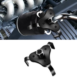 Lecctso Oil Filter Wrench, Oil Filter Removal Tool, Adjustable 3-Jaw Design Oil Filter Claw Universal Car Accessories for Change Engine Filters from Diameters 2.2''-4.2'' Conduit Fittings