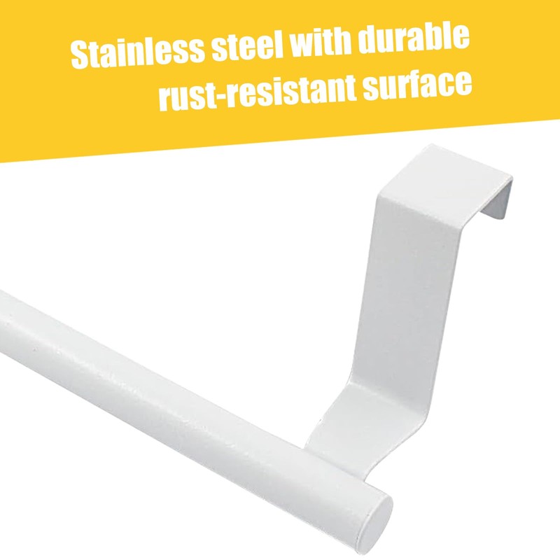 Coufce 2 Pack 9 Inch Towel Holder, White Bathroom Towel