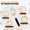 Black Sieves and Strainers Set - Metal Sieve Stainless Steel,