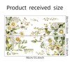 Condessacity Tropical Green Leaves Stylish Daisy Flower Wall Sticker Ceiling
