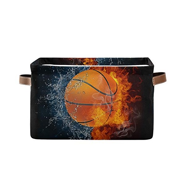 SEULIFE Ball Basketball Sport Foldable Storage Basket, Large Collapsible Organizer