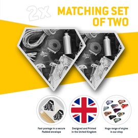 2 x Diamond Stickers 7.5 cm BW - Climbing Equipment Ropes Boots Fun Decals for Laptops,Tablets,Luggage,Scrap Booking,Fridges, #35382