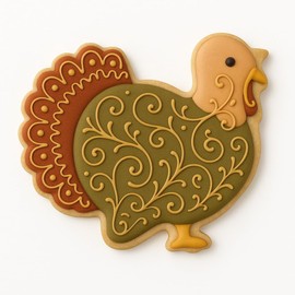 Thanksgiving Turkey 3.75 Inch Cookie Cutter from The Cookie Cutter Shop – Tin Plated Steel – Made in the USA